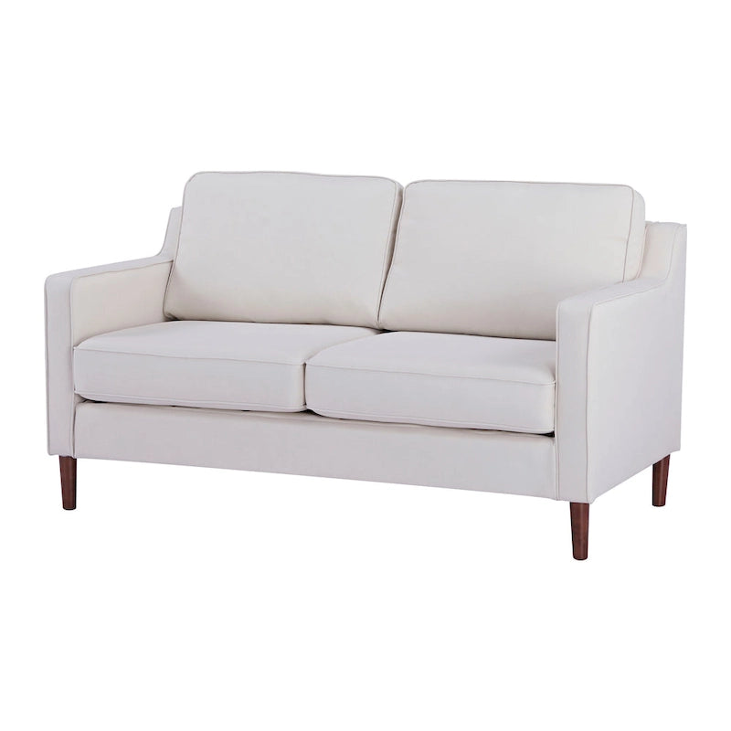 Canapé Loveseat Moderne, Tissu Effet Lin / Canapé en Cuir Végétalien - N/A