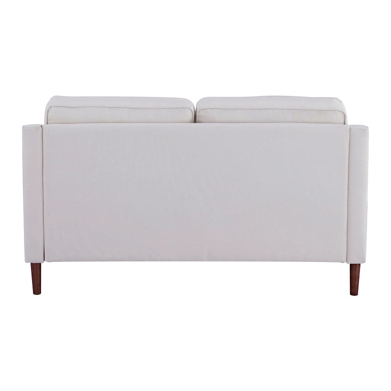 Canapé Loveseat Moderne, Tissu Effet Lin / Canapé en Cuir Végétalien - N/A