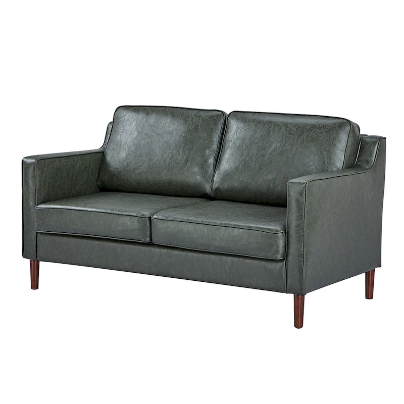 Canapé Loveseat Moderne, Tissu Effet Lin / Canapé en Cuir Végétalien - N/A