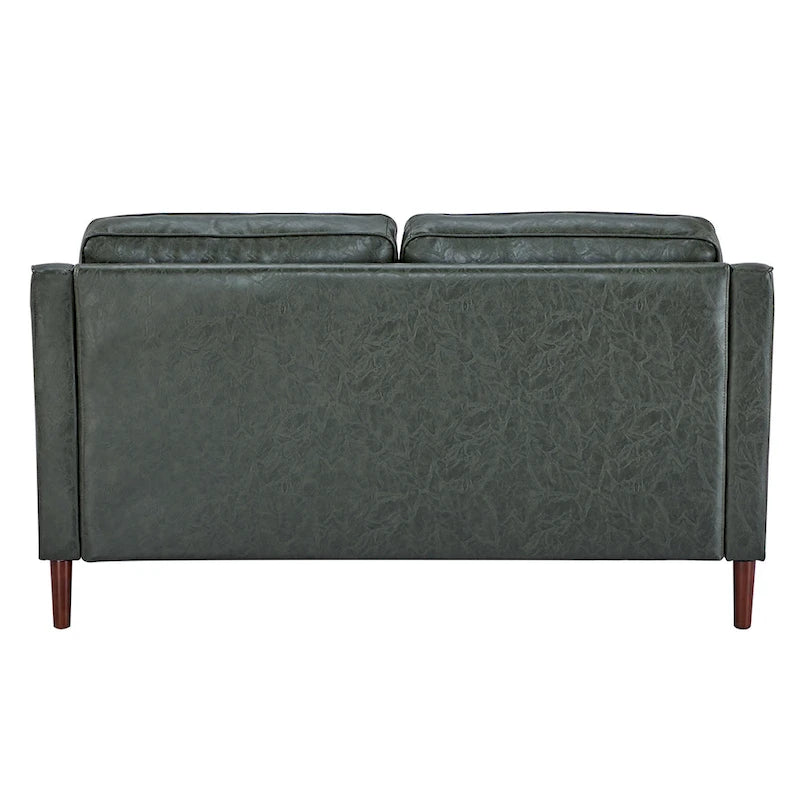 Canapé Loveseat Moderne, Tissu Effet Lin / Canapé en Cuir Végétalien - N/A