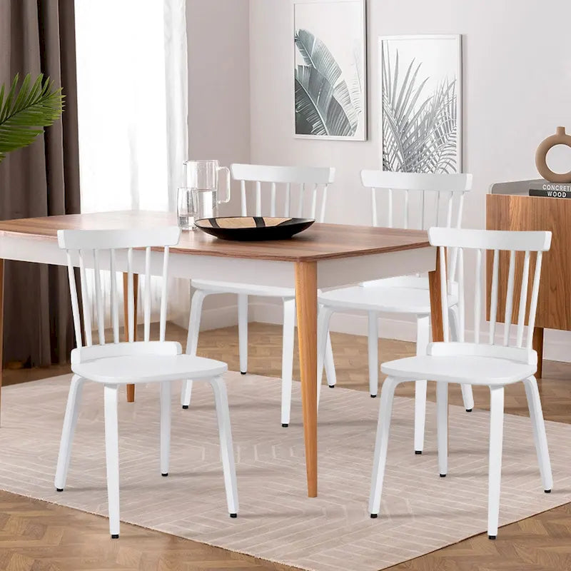 Chaises de salle à manger Windsor à dossier broché en bois massif, lot de 2 - 17,44 (l) x 19,7 (P) x 33,1 (H)