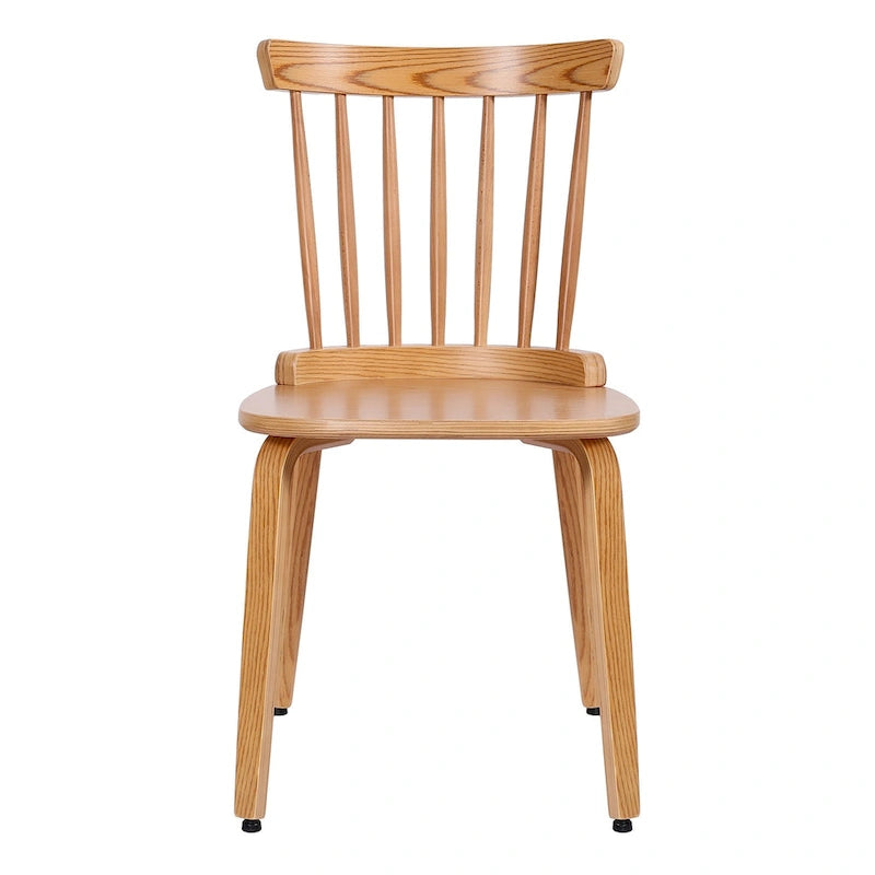 Chaises de salle à manger Windsor à dossier broché en bois massif, lot de 2 - 17,44 (l) x 19,7 (P) x 33,1 (H)