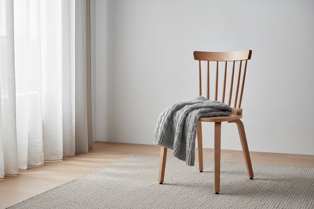 Chaises de salle à manger Windsor à dossier broché en bois massif, lot de 2 - 17,44 (l) x 19,7 (P) x 33,1 (H)