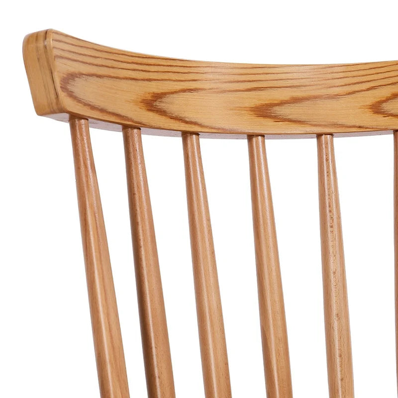Chaises de salle à manger Windsor à dossier broché en bois massif, lot de 2 - 17,44 (l) x 19,7 (P) x 33,1 (H)