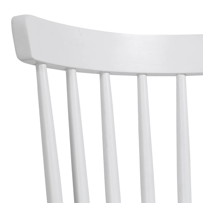 Chaises de salle à manger Windsor à dossier broché en bois massif, lot de 2 - 17,44 (l) x 19,7 (P) x 33,1 (H)