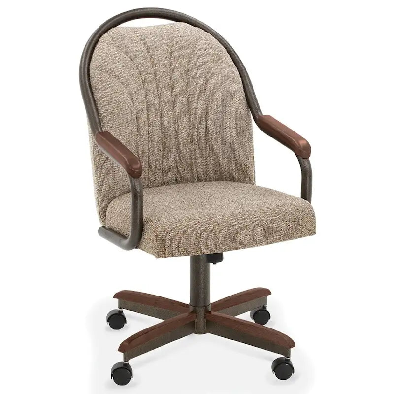 Chaises de salle à manger Caster en châtaignier, finition grise (lot de 2)