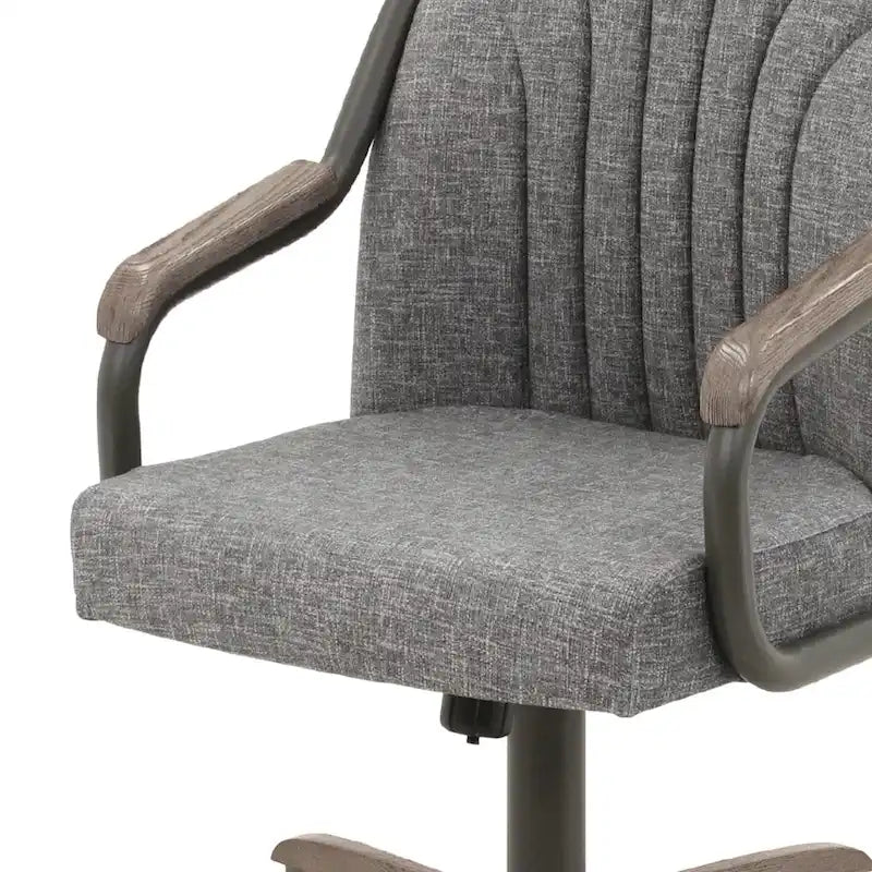 Chaises de salle à manger Caster en châtaignier, finition grise (lot de 2)