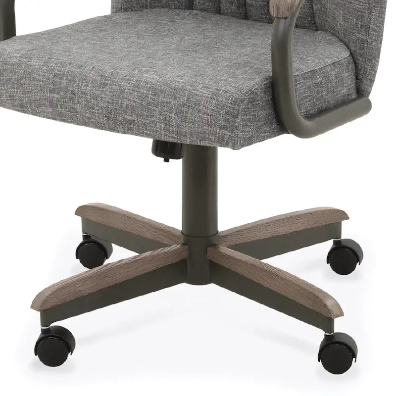 Chaises de salle à manger Caster en châtaignier, finition grise (lot de 2)