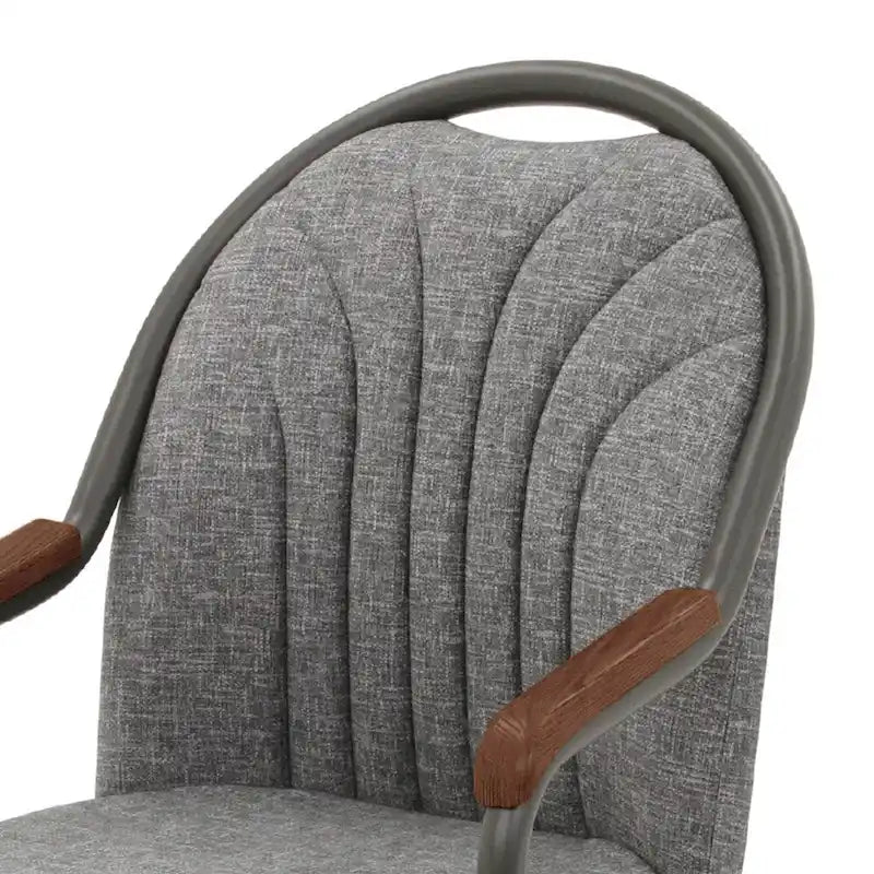 Chaises de salle à manger Caster en châtaignier, finition grise (lot de 2)