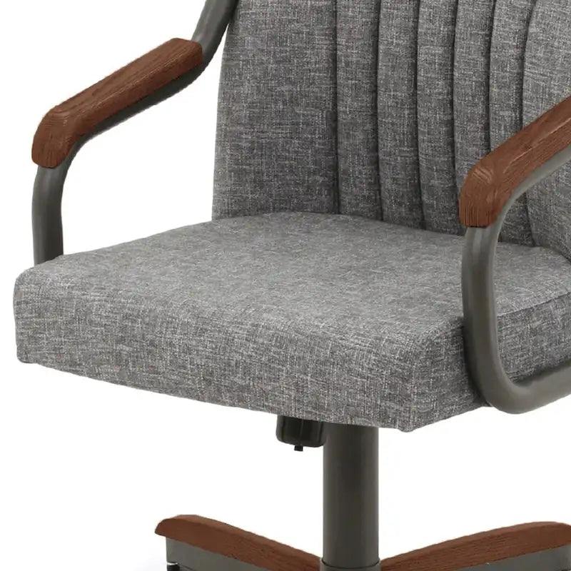 Chaises de salle à manger Caster en châtaignier, finition grise (lot de 2)