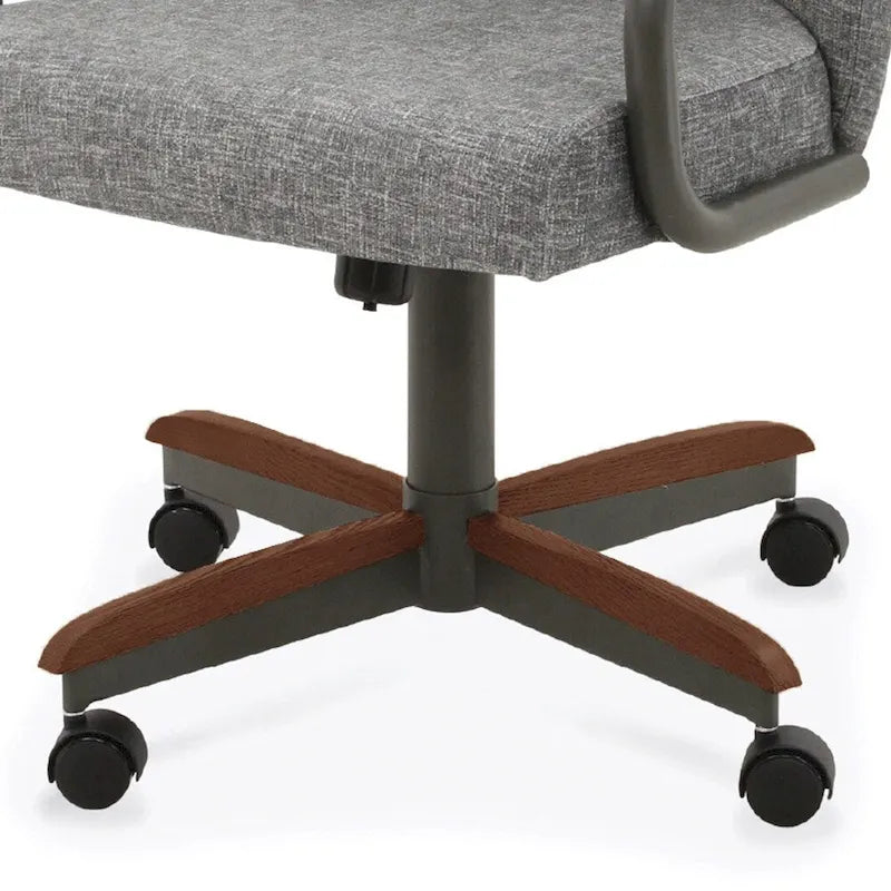 Chaises de salle à manger Caster en châtaignier, finition grise (lot de 2)