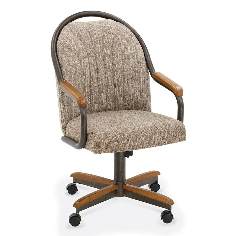 Chaises de salle à manger Caster en châtaignier, finition grise (lot de 2)