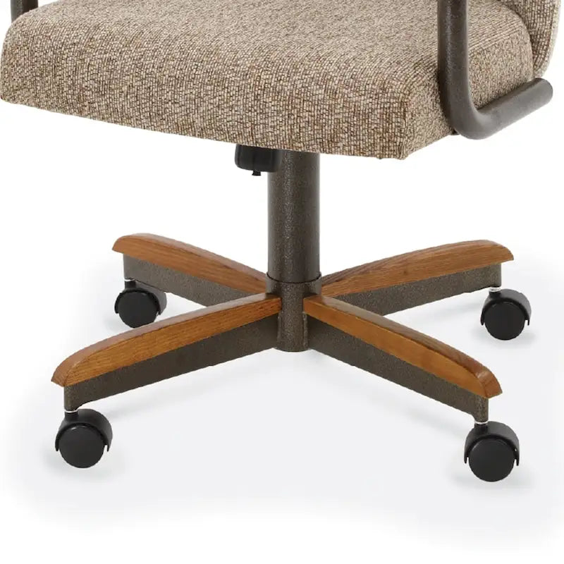 Chaises de salle à manger Caster en châtaignier, finition grise (lot de 2)