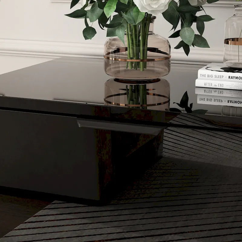 30 Foyer électrique encastré Meuble TV combiné Foyer laqué brillant