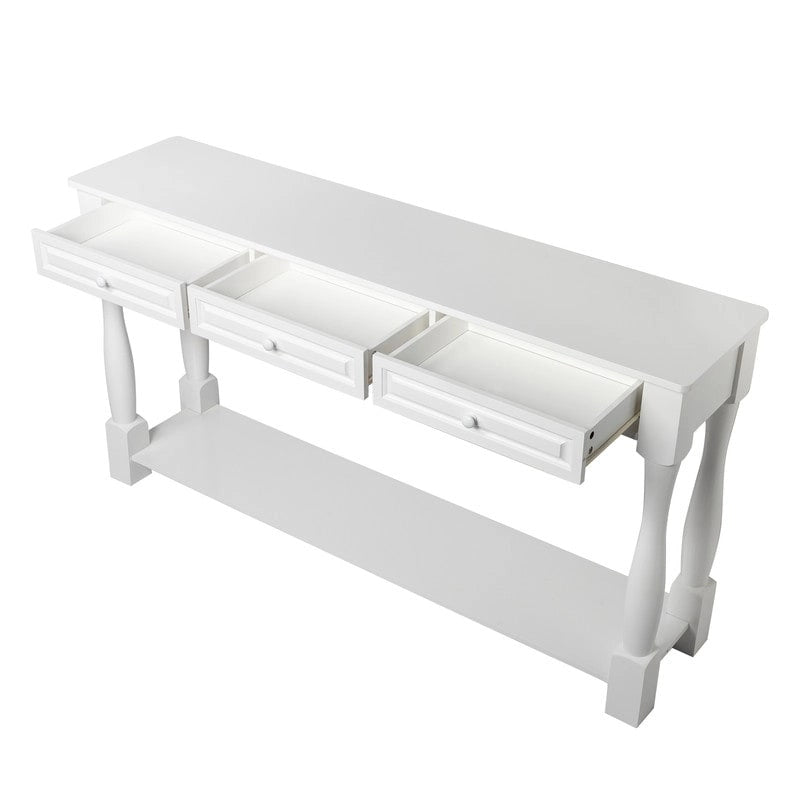 Console d'entrée avec tiroirs de rangement et étagère