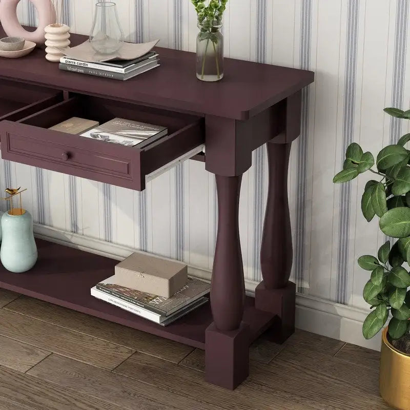 Console d'entrée avec tiroirs de rangement et étagère