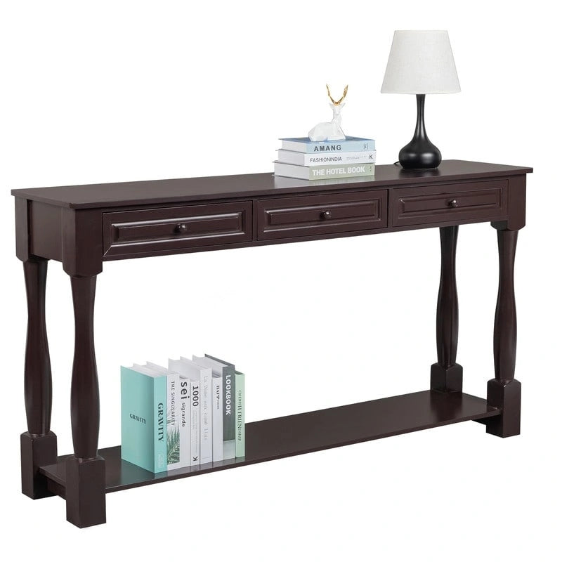 Console d'entrée avec tiroirs de rangement et étagère