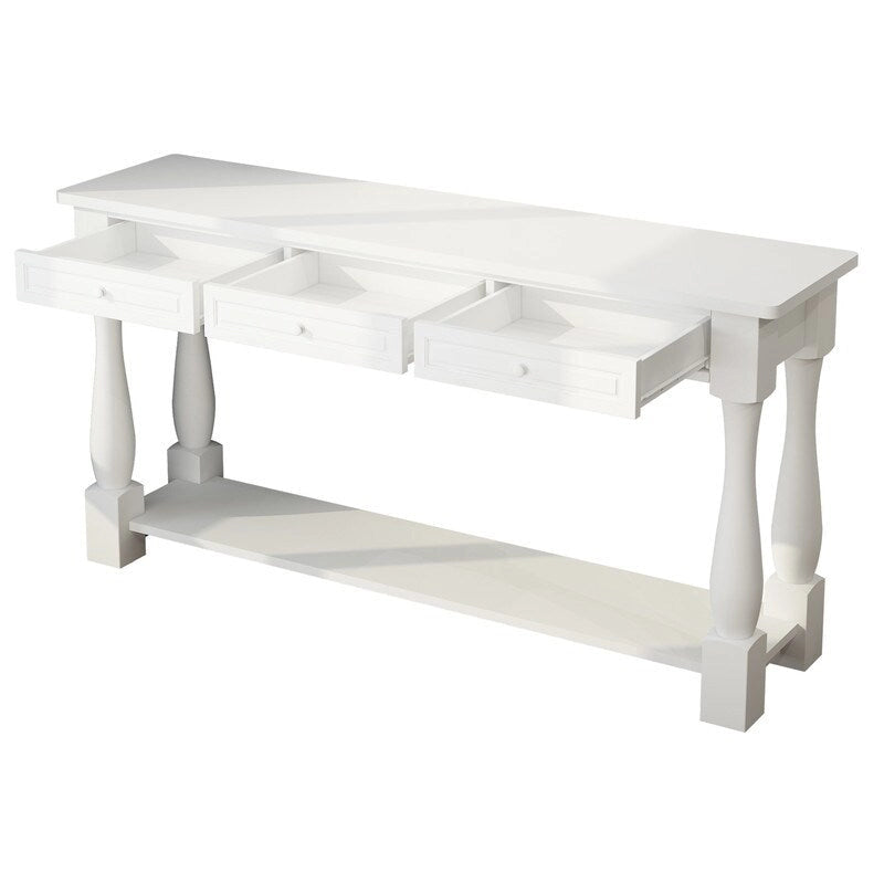 Console d'entrée avec tiroirs de rangement et étagère