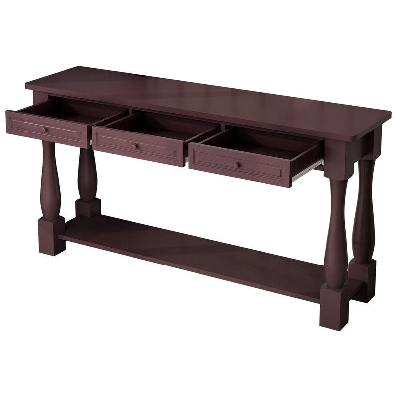 Console d'entrée avec tiroirs de rangement et étagère