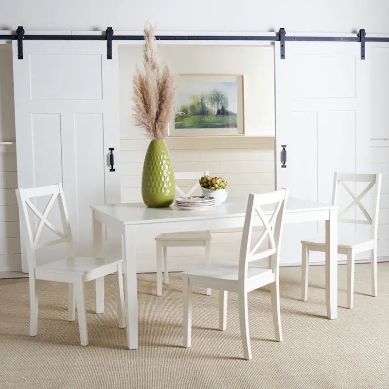 Chaise de salle à manger x-Back de style campagnard (ensemble de 2) - 18,4 L x 19,9 P x 37 H - 18Lx20Px37H