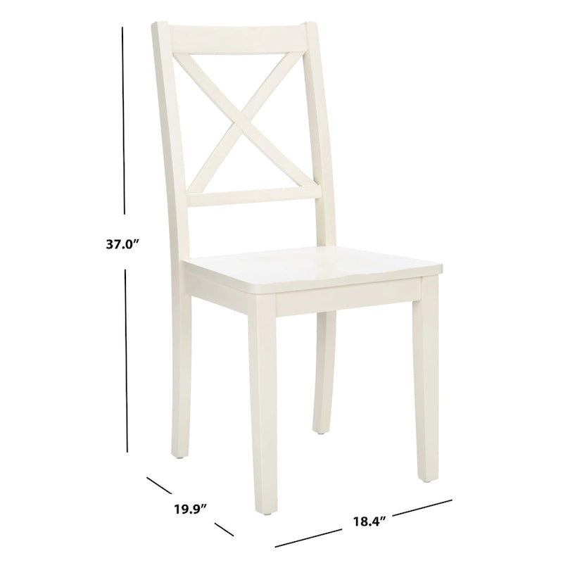 Chaise de salle à manger x-Back de style campagnard (ensemble de 2) - 18,4 L x 19,9 P x 37 H - 18Lx20Px37H