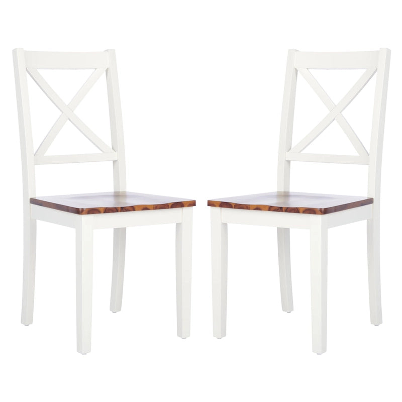 Chaise de salle à manger x-Back de style campagnard (ensemble de 2) - 18,4 L x 19,9 P x 37 H - 18Lx20Px37H