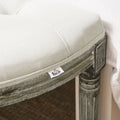 Banc de bout de lit semi-circulaire capitonné