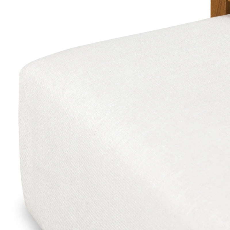 Ottoman avec table ajustable en noyer - Cuir italien véritable pleine fleur