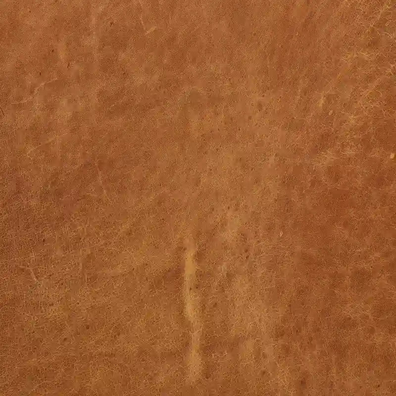 Ottoman avec table ajustable en noyer - Cuir italien véritable pleine fleur