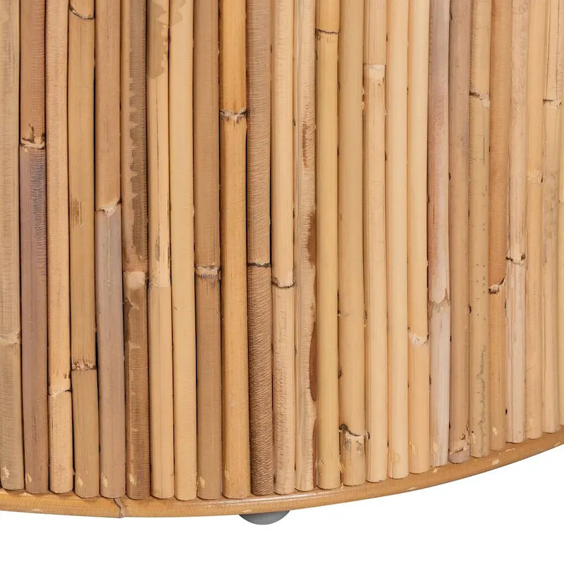 Table d'appoint en rotin naturel, style bohème moderne