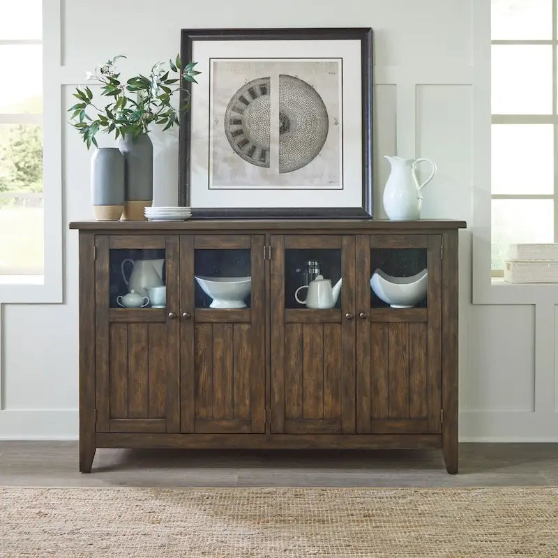 Buffet marron rustique 66 pouces
