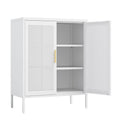 Armoire de rangement métallique avec 2 portes et 2 étagères réglables, armoire de rangement de garage verrouillable en acier, armoire de classement en métal