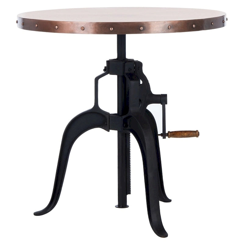 Table à manivelle noire - 76,2L x 76,2P x 78,7H cm