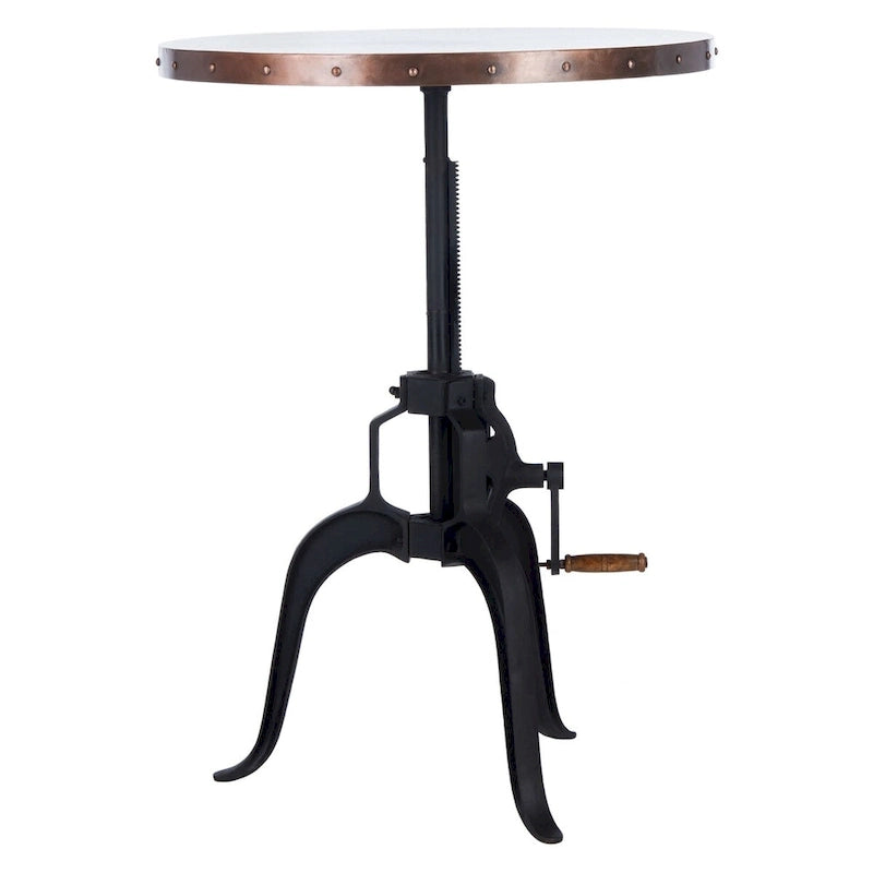Table à manivelle noire - 76,2L x 76,2P x 78,7H cm